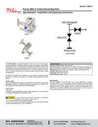 Thumbnail of document Manual - BBV-0N 2-Valve Block Manifold